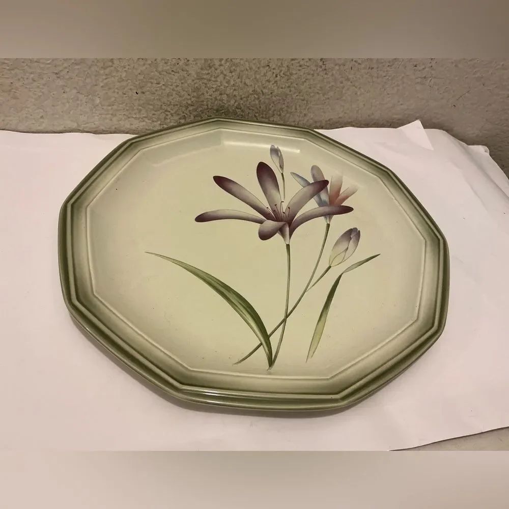 Mikasa "a la carte" Twice Nice Green FD-401 platter 12.5” G15 Rare